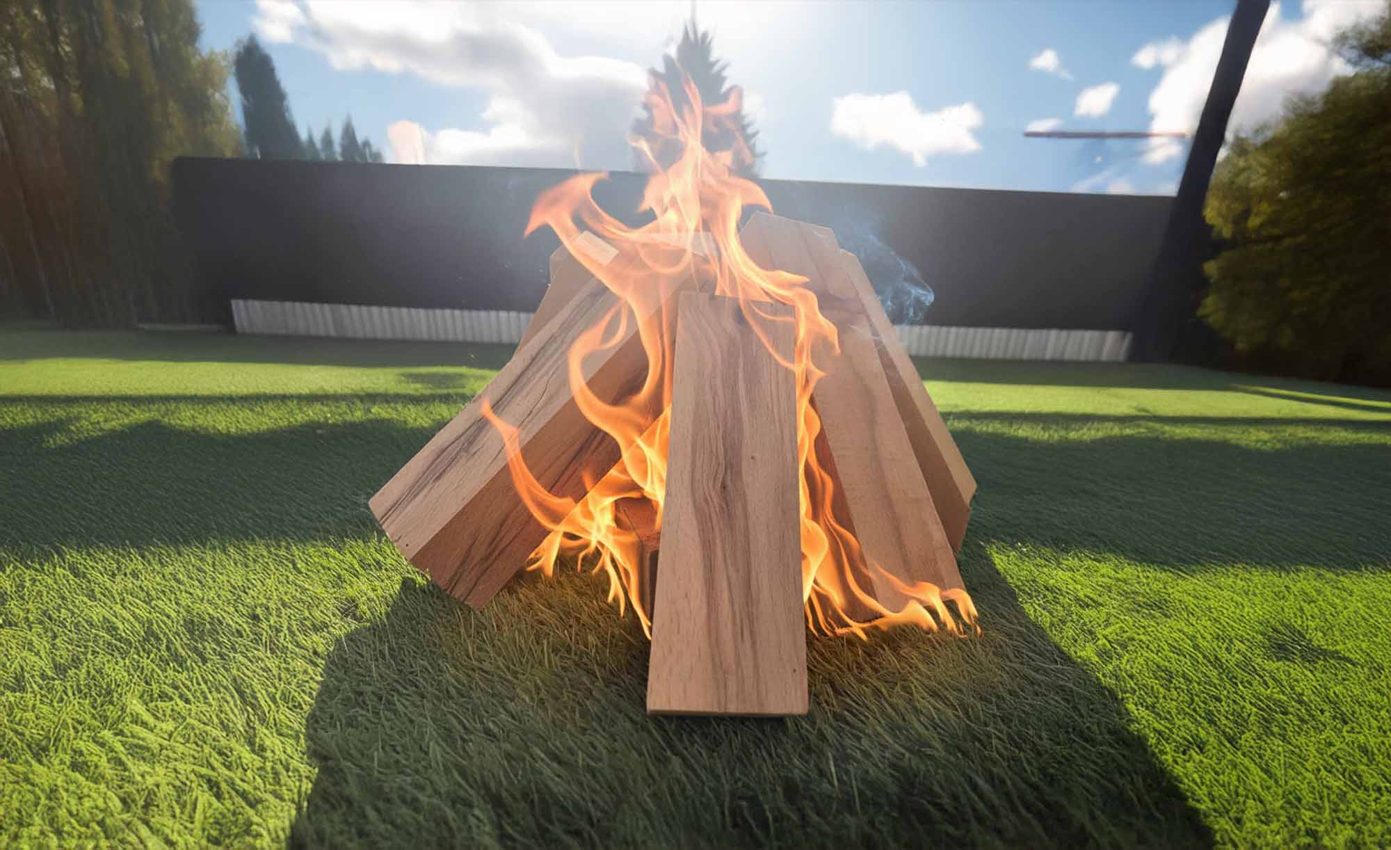 Brennender Stapel von Heizgold